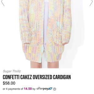 ✨FOUND✨ - Sugar Thrillz Confetti Cakez Cardigan